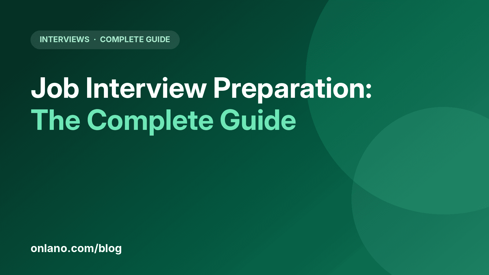 Onlano cover for Job Interview Preparation: The Complete Guide
